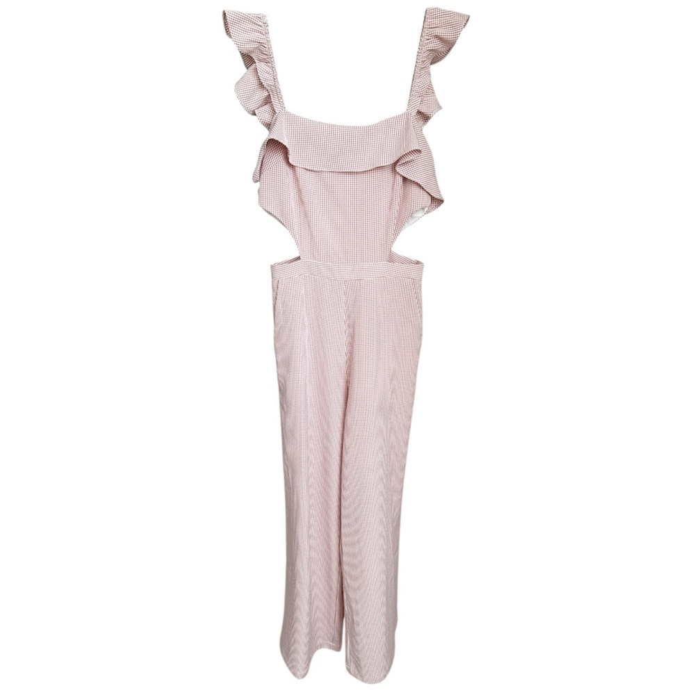 NWOT Ale by Alessandra x REVOLVE Denia Gingham Pink Ruffle Jumpsuit in Mauve XS - Picture 6 of 7